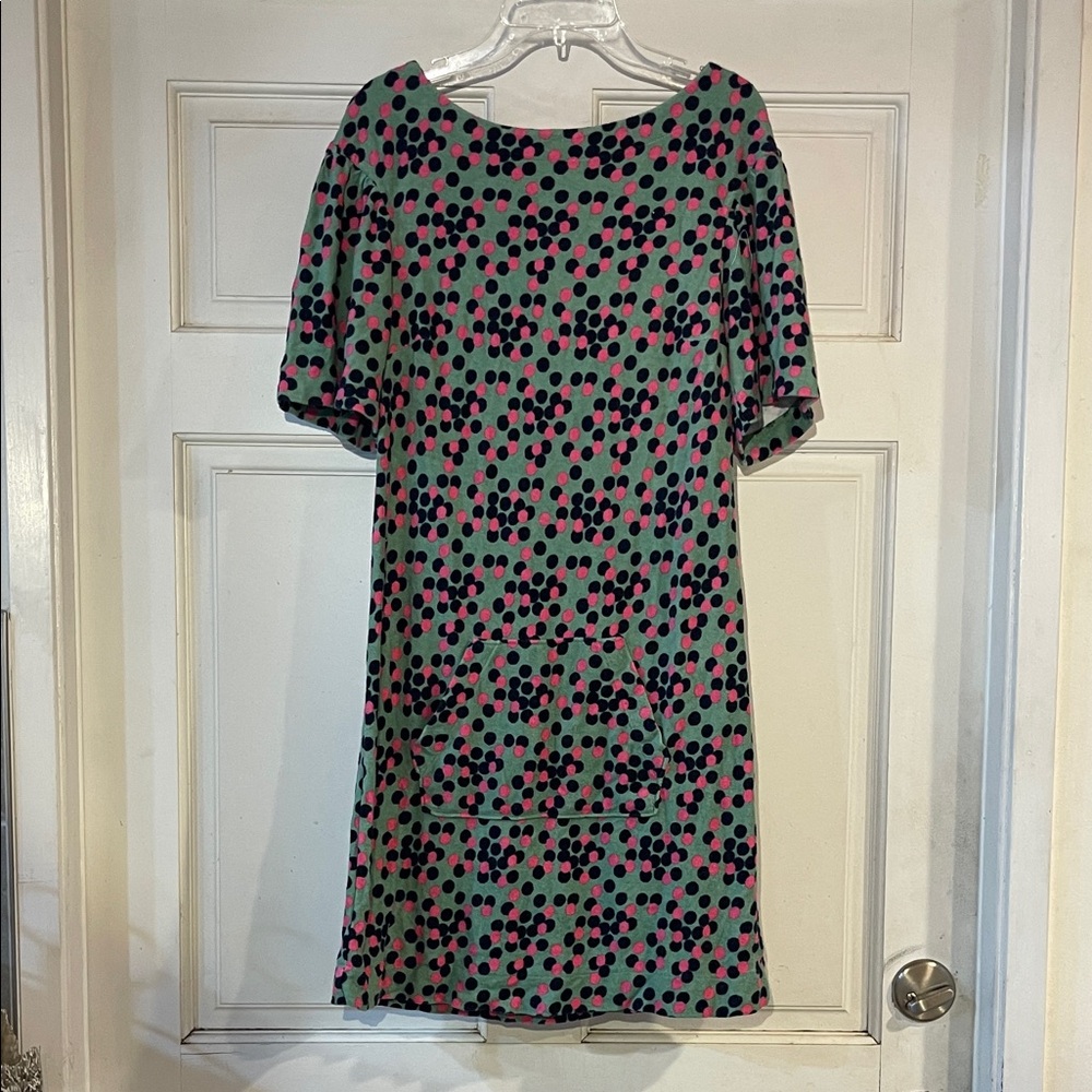 Juicy Couture Polka Dot Mini Dress in Green and Pink